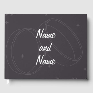 D'or livre d'invité mariage personnalisable