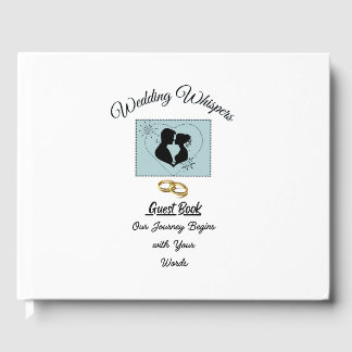 D'or Livre d'invité Mariage simple customisé