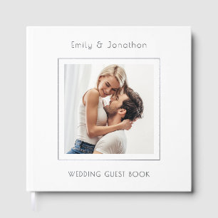 D'or Livre d'invité minimaliste du Mariage photo Carré