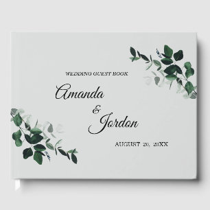 D'or Livre d'invité Neutral Botanical Mariage
