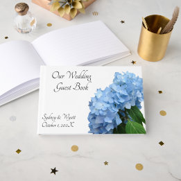 D'or Livre d'invités Blue Heaven Custom Wedding