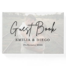 Livre d'invités de mariage personnalisé avec photo