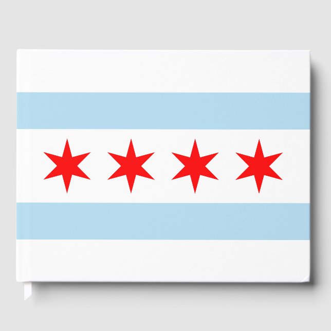 D'or Livre d'invités du drapeau de Chicago (Recto)