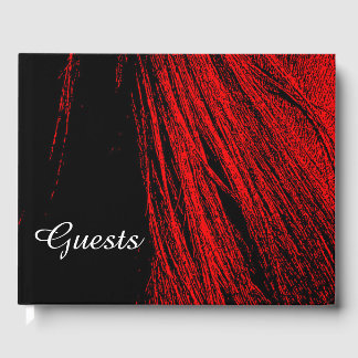 D'or Livre d'invités Red & Black Mane