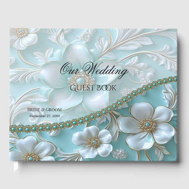 D'or Livre turquoise Floral (Recto)