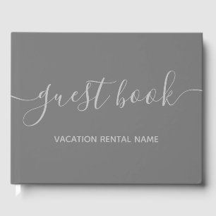 D'or Location de vacances Gris Livre d'invité