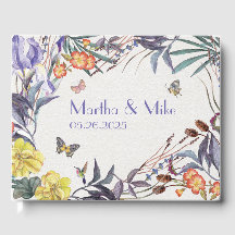 Papillon Floral Mariage Livre d'invité