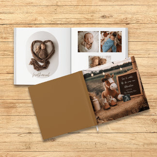 D'or Pays cowboy cheval Baby photo livre keepsaké