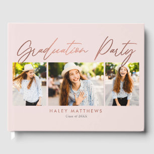 D'or Penned Party Graduation Party Livre d'invité