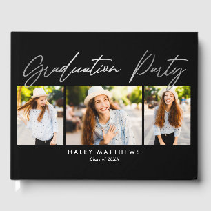 D'or Penned Party Graduation Party Livre d'invité