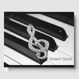 D'or Piano de musique du livre d'invités