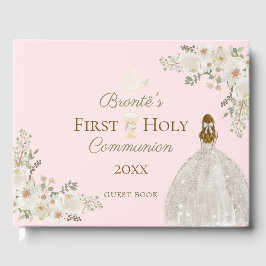 D'or Première Sainte Communion Blush rose Invité Livre 