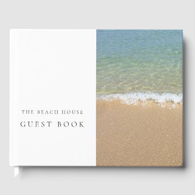 D'or Premium Hardback Coastal Thème d'invité Livre (Recto)