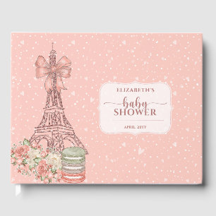 D'or Romantique Français Blush Baby shower rose Livre d
