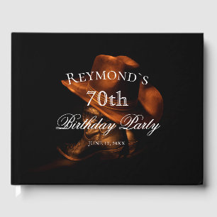 D'or Rustique Cowboy Bottes Pays Anniversaire Livre d'o