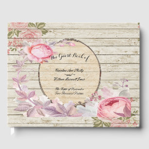 D'or Shabby Chic Victorian Flower Mariage Livre d'invit
