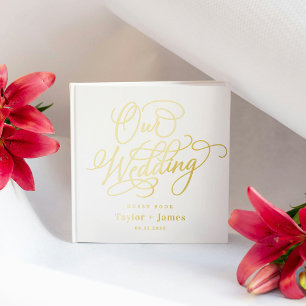 D'or Special Day Editable Color Foil Mariage livre d'hô