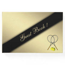 Thème de tennis Custom Gold Livre d'invité
