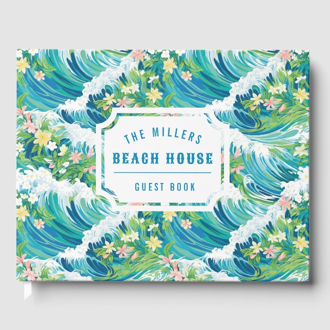 D'or Vagues tropicales de Preppy | Livre d'invité de Be (Recto)