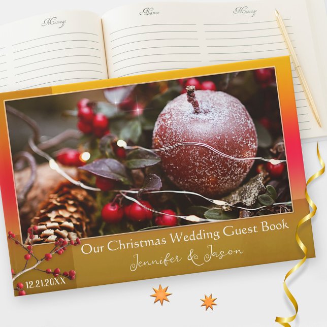 D'or Vos Photos Noël Mariage Livre d'invité (Créateur téléchargé)