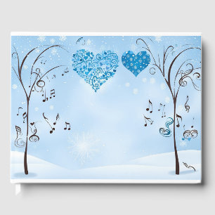 D'or Winter Wonderland Mariage livre d'hôtes