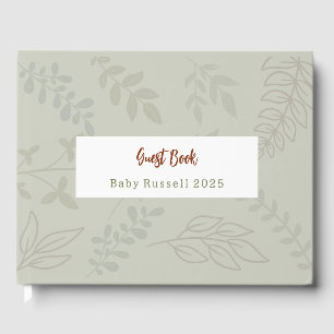 D'or Woodland Animaux Baby shower Livre d'invité