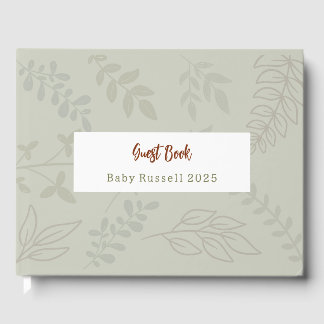 D'or Woodland Animaux Baby shower Livre d'invité