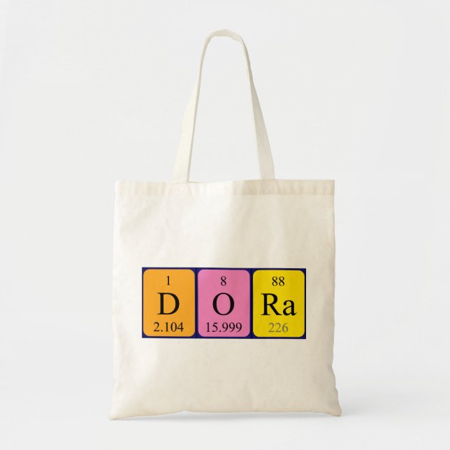 Dora Periodal Table name tobag Tragetasche (Vorne)