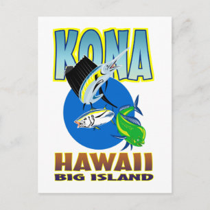 Dorado dolpheus (Segelfisch) und Roter Thun Postkarte