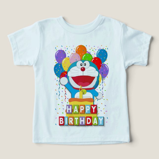 Doraemon mit Torte und Ballonkunst (Design Vorderseite)