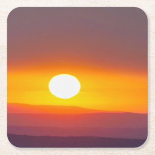 Dordogne Sonnenaufgang Rechteckiger Pappuntersetzer