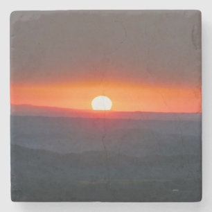 Dordogne-Sonnenaufgang Steinuntersetzer