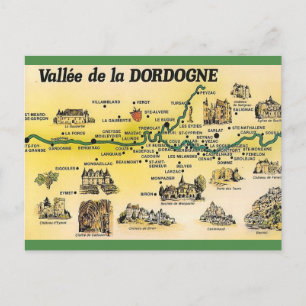 Dordogne-Tal, Frankreich Postkarte