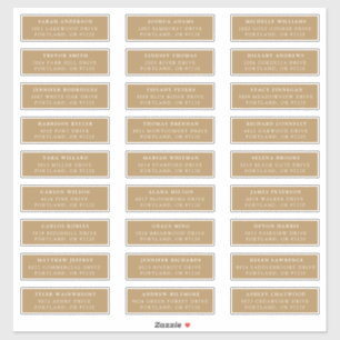 Doré   Étiquettes de adresse individuels