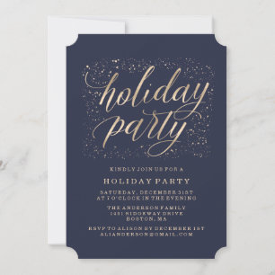 Doré   Invitation de fête de vacances