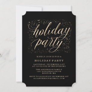 Doré   Invitation de fête de vacances