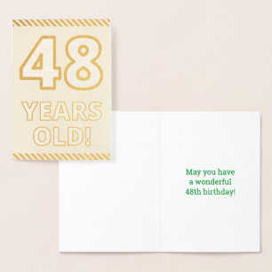 Dorée Audacieux, L'Huile D'Or "48 ANS !" Carte d'anniver