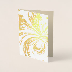 Dorée "Baguette velue" Carte à huile d'or vierge avec en