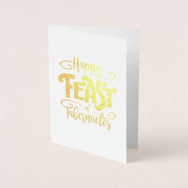 Dorée Bonne fête Gold Foil Carte de voeux (Devant)