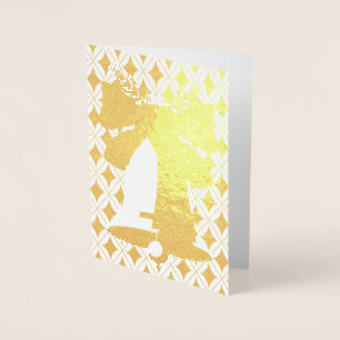 Dorée Carte blanche Bell Gold ou Silver Foil
