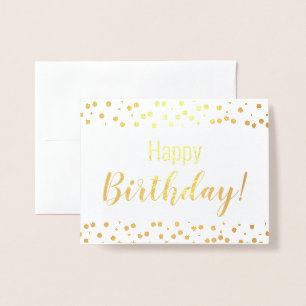 Dorée Carte d'aluminium - joyeux anniversaire ! -