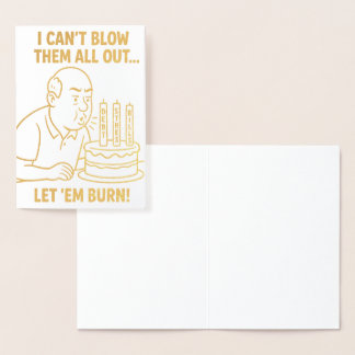 Dorée carte d'anniversaire amusante