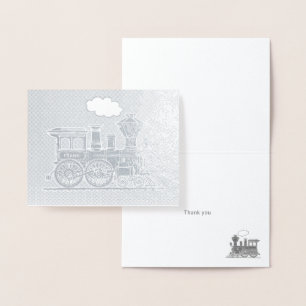 Dorée Carte d'art de ligne de train à vapeur