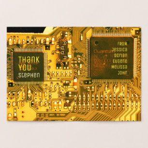 Dorée Carte de circuit imprimé électronique PCB marron e