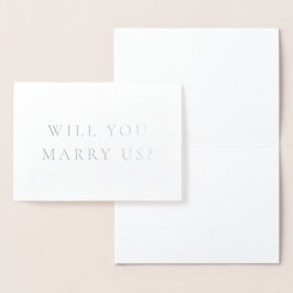 Dorée Carte de demande en mariage pour célébrant minimal