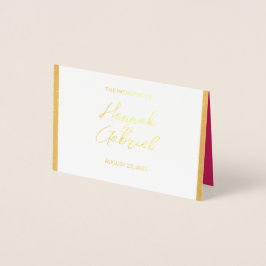 Dorée Carte de fidélité de réponse RSVP de mariage