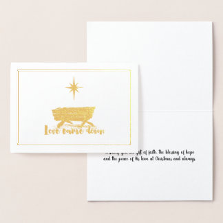 Dorée Carte de Noël de l'amour