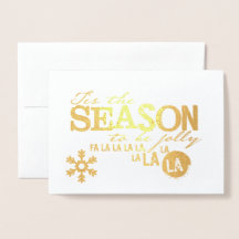 Carte de Noël en papier d'aluminium C'est la saiso