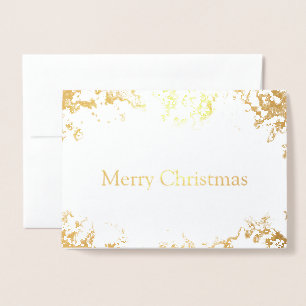 Dorée Carte de Noël Joyeuse Gold Foil