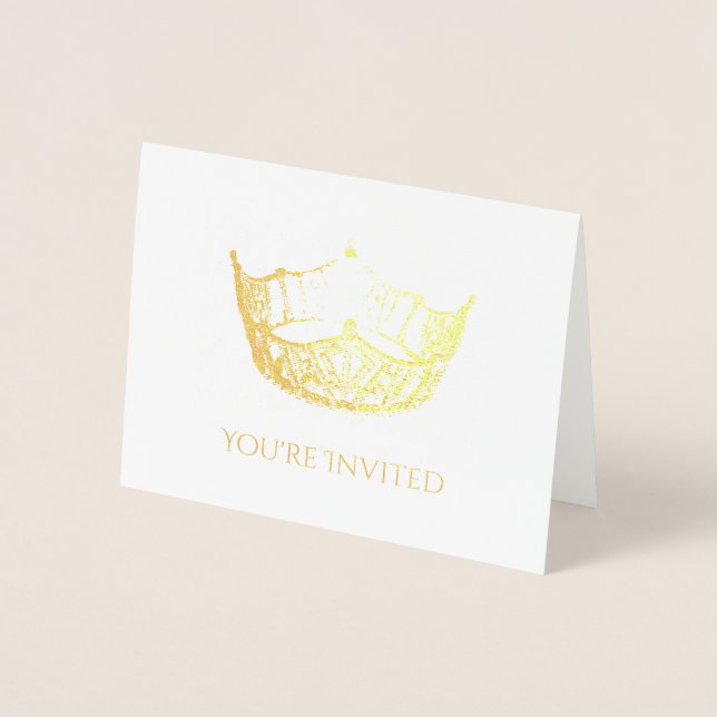 Dorée Carte de note Pageant Crown Foil (Devant)